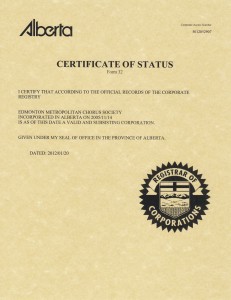Certificate of Status (5012052907)